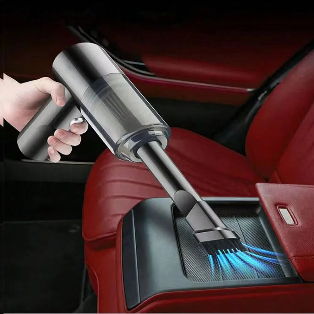 Aspirateur de voiture portable sans fil 15000Pa, double usage souffleur et aspiration, multi-embouts, pour voiture, maison, animaux de compagnie, bureau