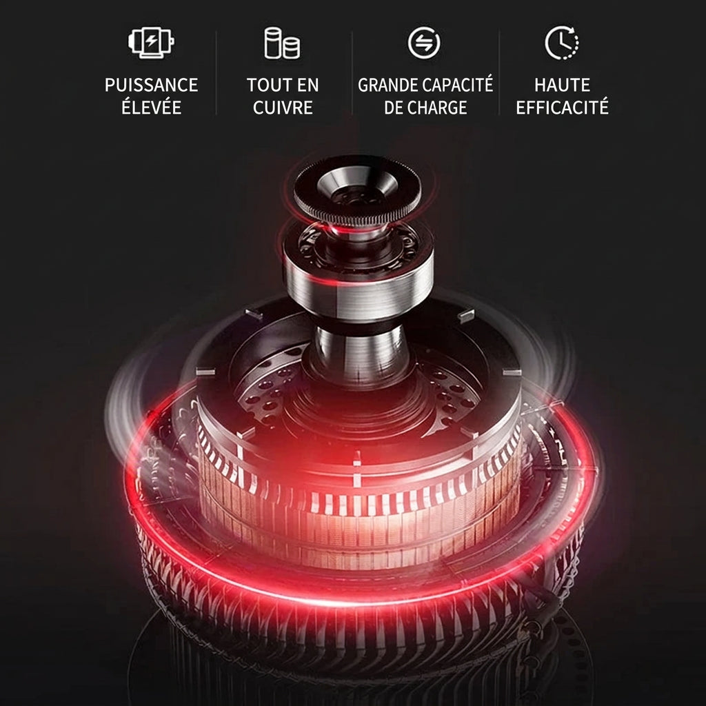 Aspirateur de voiture portable sans fil 15000Pa, double usage souffleur et aspiration, multi-embouts, pour voiture, maison, animaux de compagnie, bureau